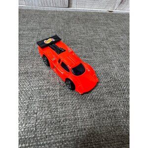 Vintage Hot Wheels 1988 Orange Diecast Car w/  Black Spoiler & Logo Collectible